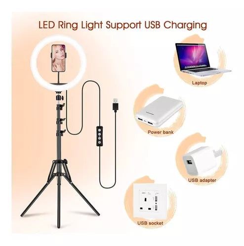 Aro de luz RGB LED 30Cm - Tripode 2m