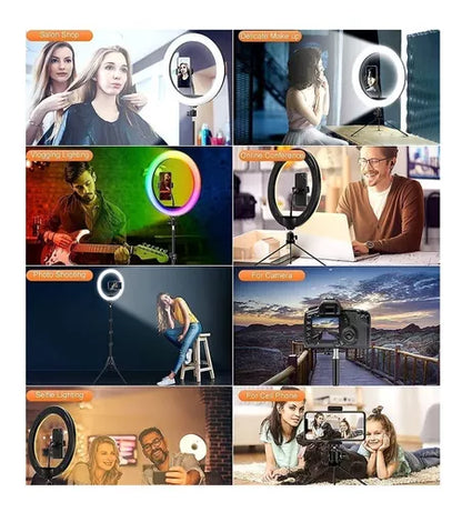 Aro de luz RGB LED 30Cm - Tripode 2m