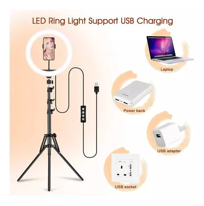 Aro de luz RGB LED 30Cm - Tripode 2m