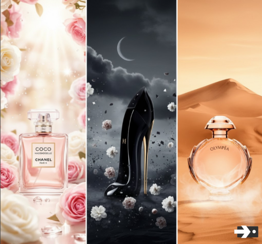 Kit Perfumes Premium – Olympea + Good Girl + Coco Chanel (1.1)